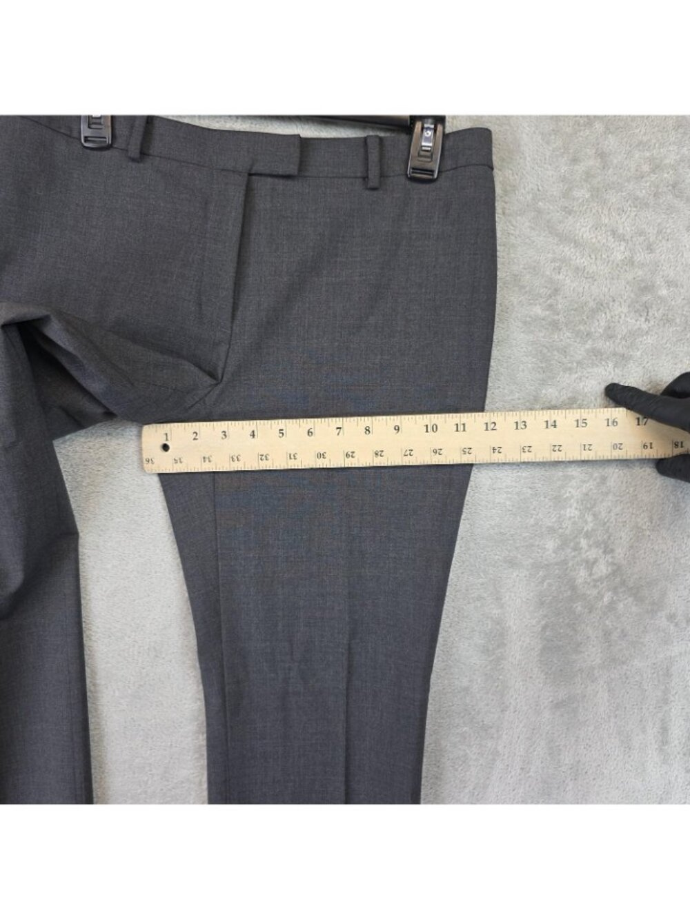 Brooks Brothers Dress Pants Womens 6 Gray Wool Twill Straight Leg Stretch Work - Picture 12 of 15